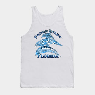 Ponce Inlet Florida Vacation Tribal Dolphins Tank Top